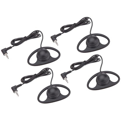 Cuifati Single Ear Headset with 3.5mm L Shaped Plug, Mono Wired Headphone for Laptop, Phone, Call Center, Gaming (4pcs) - size: 4pcs