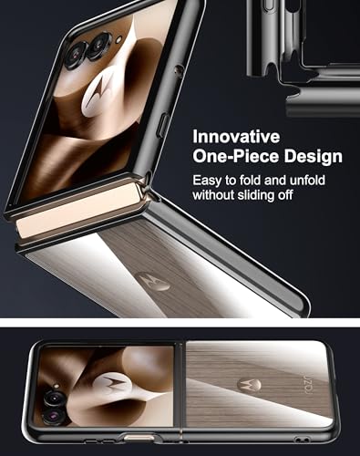 Cresee Case for Motorola Razr Ultra 2025/2026 - Crystal Clear Hard Back + Soft TPU Bumper Shockproof Cover Phone Case for Moto Razr Ultra 2025/2026 - Black Transparent - color: Black Transparent