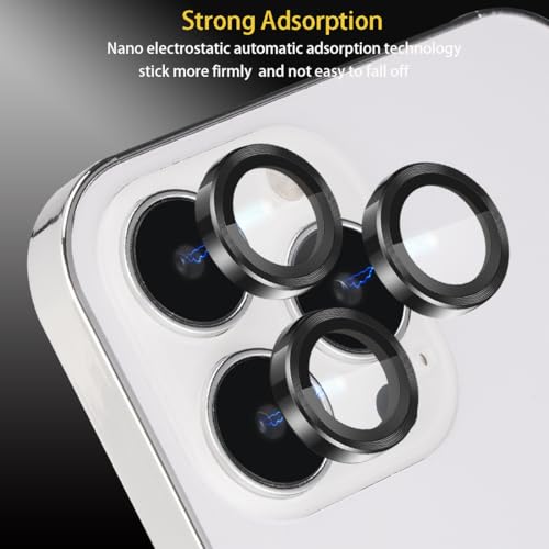 Camera Lens Protector for iPhone 16 Pro/16 Pro Max, Black - color: Black