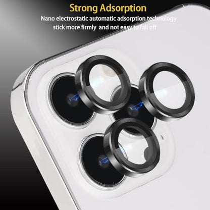 Camera Lens Protector for iPhone 16 Pro/16 Pro Max, Black - color: Black
