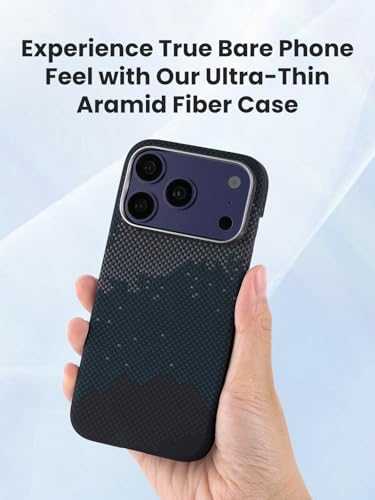 Aramid fiber Ultra-Thin Magnetic Caseless Feel Case for iPhone 17 Pro | Handwoven 600D aramid, Lightweight , compatible with MagSafe, Caseless Feel, case for iPhone 17 pro,Star River - color: Star River
