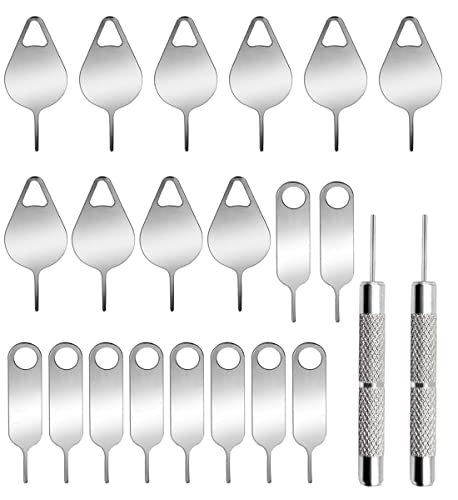 22Pcs SIM Card Removal Openning Tool Tray Eject Pins Needle Opener Ejector Compatible with iPhone 16/15/14/13/12 Pro Max Mini,Galaxy S21/22/23 Series,All HTC iPad Cell Phone Smartphone