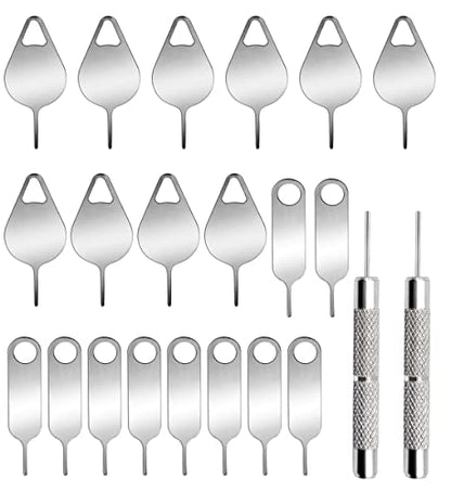 22Pcs SIM Card Removal Openning Tool Tray Eject Pins Needle Opener Ejector Compatible with iPhone 16/15/14/13/12 Pro Max Mini,Galaxy S21/22/23 Series,All HTC iPad Cell Phone Smartphone
