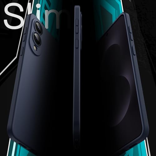 JETech Slim Case for Samsung Galaxy S25 Edge, Dark Blue | Camera Lens Protection, Soft TPU Design, Matte Finish, Shockproof Protection - color: Dark Blue, size: Galaxy S25 Edge