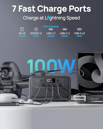 Portable Power Station 89.6Wh Two-Way Fast Charging with AC 100W(200W Peak)