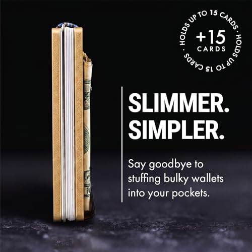 Mountain Voyage Minimalist Wallet for Men - Slim RFID Wallet, Scratch Resistant, Credit Card Holder & Money Clip, Easily Removable Money & Cards (Khaki Leather) - color: Khaki Leather