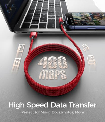 90 Degree USB C Cable 6FT, 2Pack USB A to USB C Cable, 3A Fast Charging - color: Red, size: 6FT, style: USB A to USB C