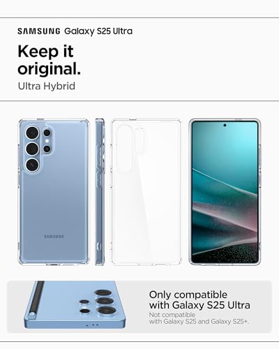 Spigen for Galaxy S25 Ultra Case, Ultra Hybrid [No Magnet Ring] [Anti-Yellowing] - Crystal Clear - color: Crystal Clear, size: Galaxy S25 Ultra