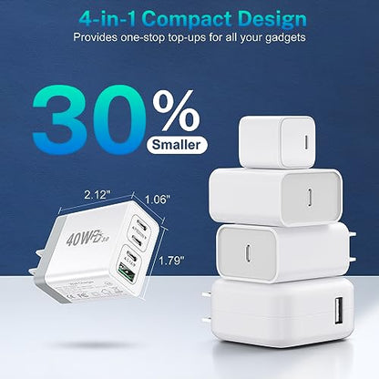 USB C Charger Block 40W Type C Fast Charging Blocks