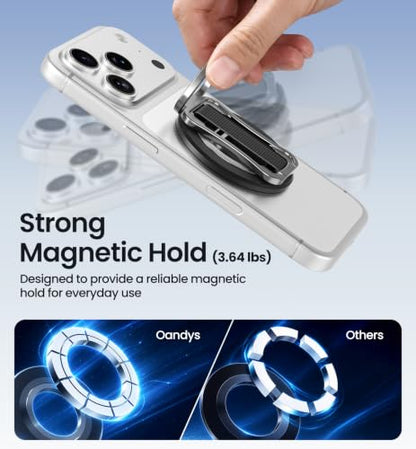 OANDYS Magnetic Phone Grip for Mag-Safe, Ring Holder Stand for iPhone 17-12