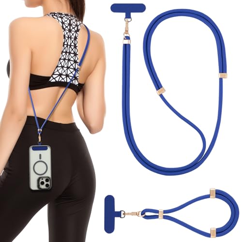 VVAAGG Cell Phone Lanyard for iPhone Crossbody Phone Strap - color: Blue