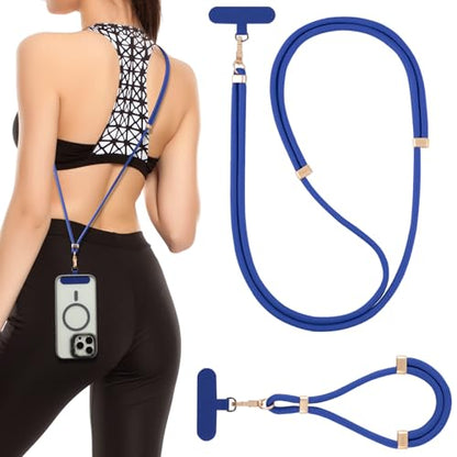 VVAAGG Cell Phone Lanyard for iPhone Crossbody Phone Strap - color: Blue