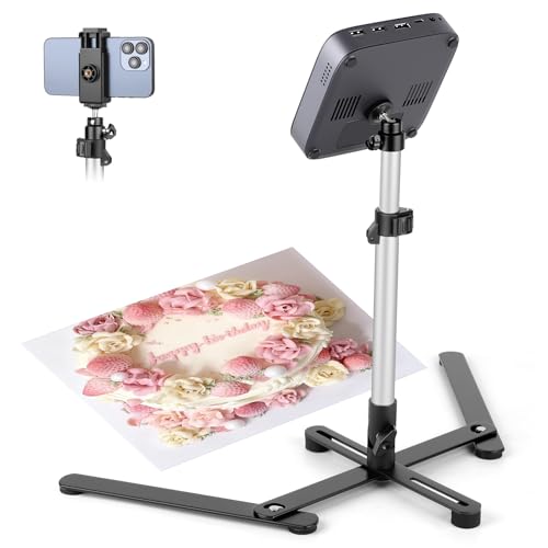 Overhead Tripod for Mini Projector, 360° Adjustable Overhead Phone Mount