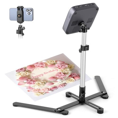 Overhead Tripod for Mini Projector, 360° Adjustable Overhead Phone Mount