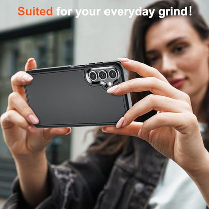 zapica Designed for Samsung Galaxy A15 5G Case, Black | Military Grade Drop Protection, Dual Layer Structure Design, Heavy Duty Shockproof Non-Slip Phone Cover - color: Black, size: Samsung Galaxy A15 5G 6.5''