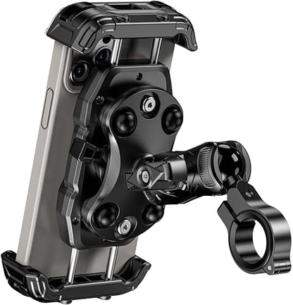 Kewig Motorcycle Phone Mount Holder with Vibration Dampener & Secure Lock