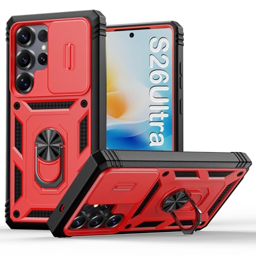 PASNEW Red Case for Samsung Galaxy S26 Ultra,6.9 inch - color: Red, size: Galaxy S26 Ultra (6.9 inch)