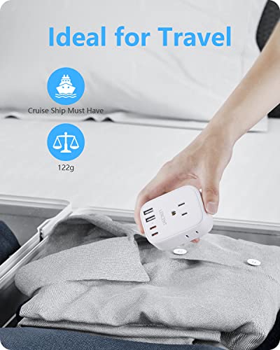 LENCENT US to UK Ireland Travel Plug Adapter, Grounded Type G Adapter - style: Type G-17.5W-UK Ireland