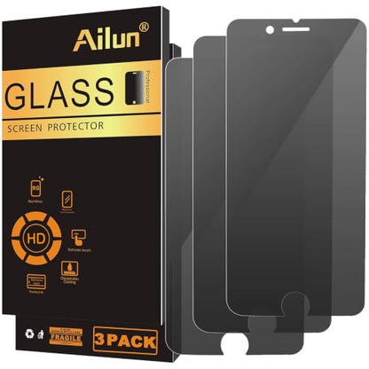 Ailun 3 Pack Privacy Screen Protector iPhone SE 2020/2022, iPhone 8/7/6/6s - size: SE 2020/2022/8/7/6s/6 4.7 inches