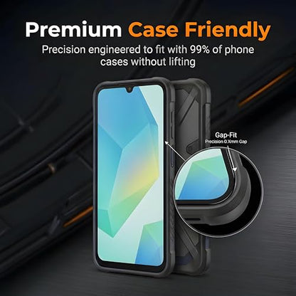 Didisky [Dust-Free Installation For Samsung Galaxy A16 4G,5G Screen Protector, 3 Pack, Auto-Alignment Box For Zero Bubbles, [Seamless Black Edge] Full Coverage Tempered Glass, Case Friendly