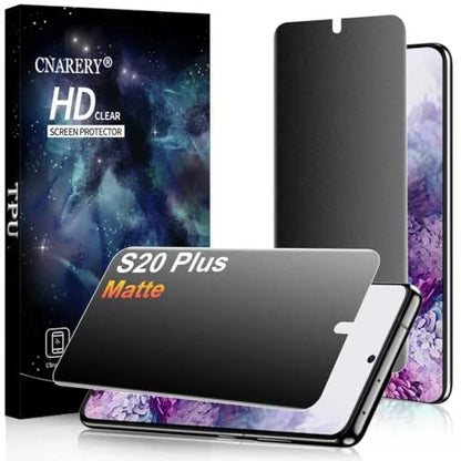 2 Pack for Samsung Galaxy S20 Plus Anti-Glare Matte Privacy Screen Protector 6.7 inch, Smooth and Responsive Touch Flexible EPU Film, [Support Fingerprint Unlock] [Self-Healing] [Not Glass] - size: Samsung Galaxy S20 Plus 6.7 Inch