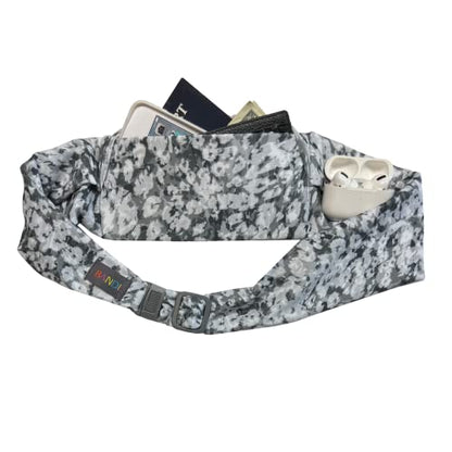 BANDI Running Belt for Women & Men – USA Made No-Bounce Adjustable Waist Pack & Secure Fanny Pack – Fits All Phones, Gels & Essentials – Zipper-Free, Medical Device Friendly - color: Meadowland