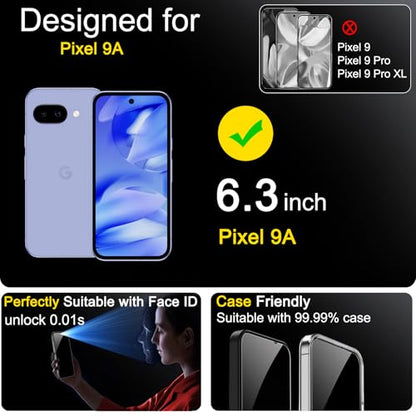 Ferilinso Privacy Screen Protector for Google Pixel 9A, Tempered Glass - size: Google Pixel 9A