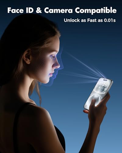 UNBREAKcable 4PCS Screen Protector for iPhone 16 Plus - 2 Privacy Tempered Glass+ 2 Clear Glass Double Shatterproof [Installation Frame] [9H Hardness] [Case Friendly] Anti-Scratch iPhone 6.7 inch - size: iPhone 16 Plus