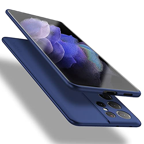 X-level for Samsung Galaxy S21 Ultra Case Slim Fit Soft TPU Super Ultra-Thin [Guardian Series] Phone Back Cover Light Protective Matte Finish Coating Case for Samsung S21 Ultra-Navy Blue - color: Navy blue