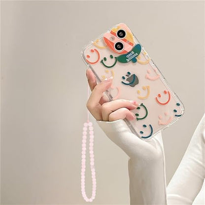 Natural Semi-Precious Gem Stones Beaded Phone Charm - style: Rose Quartz