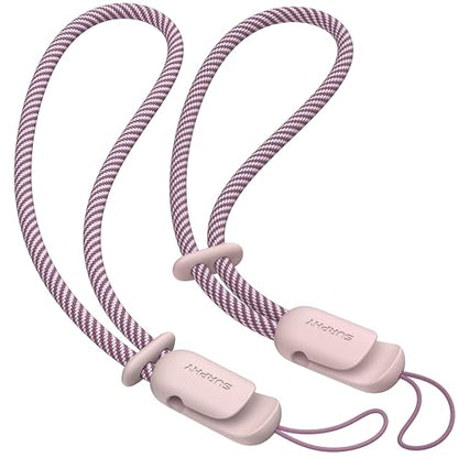 SURPHY 2 Pack Phone Lanyard, Phone Wrist Strap for Case, Camera Wrist Strap - color: Pink & Pink