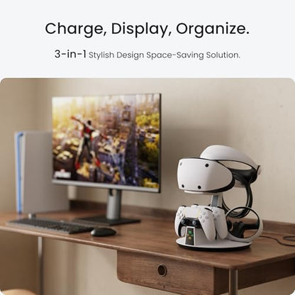KIWI design D2 3-in-1 Controller Charging Station for PSVR2 and PS5