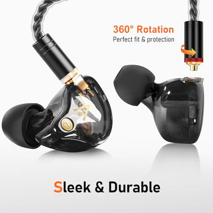 Audiovance Vibes 202ML HiFi Wired Earbuds for iPhone 14/13/12/11/X, Pro Max - color: 1-Black