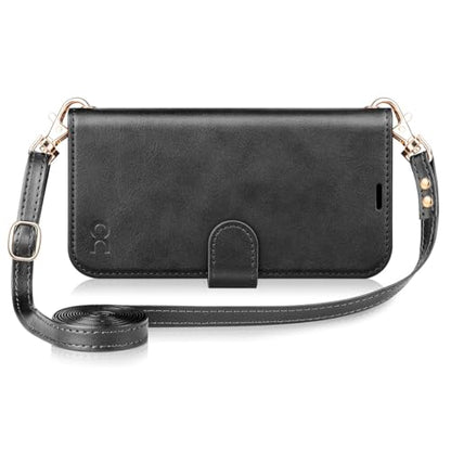 OCASE for iPhone 16 Plus Wallet Case, PU Leather Crossbody Phone Case with Removable Shoulder Strap, Kickstand, RFID Blocking Card Slots, Flip Folio Phone Cover 6.7 Inch 2024, Graphite - color: Graphite, size: iPhone 16 Plus