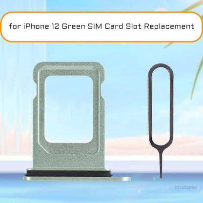 for iPhone 12 Green Single SIM Card Tray Slot Replacement