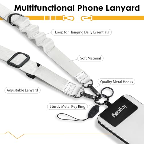 Icycay Phone Lanyard Crossbody Strap Neck Adjustable Teacher Women White - color: 1 White