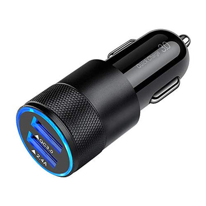 Fast Car Charger, Quick Charging 5.4A/30W Phone USB Adapter Rapid Plug - color: Black, style: USB A