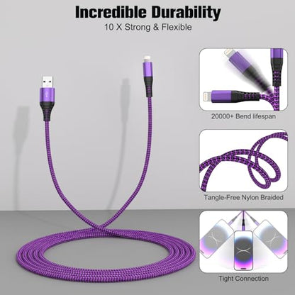 Quickeep iPhone Charger 3ft 2Pack，USB A to Lightning Cable