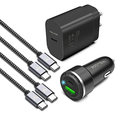 Super Fast Charger Type C Kit, VELOGK 25W PD/PPS USB C Wall/Car Charger - size: 3.3ft
