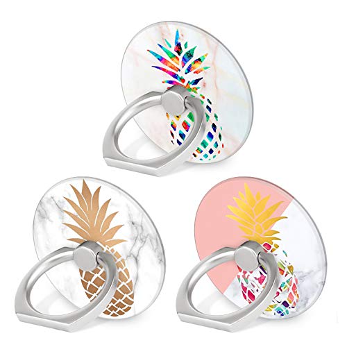 Bonoma Cell Phone Ring Holder,3-Pack 360 Degree Rotating Pineapple - color: Pineapple