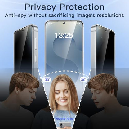 JETech Privacy Screen Protector for Samsung Galaxy S25, 2-Pack - size: Galaxy S25