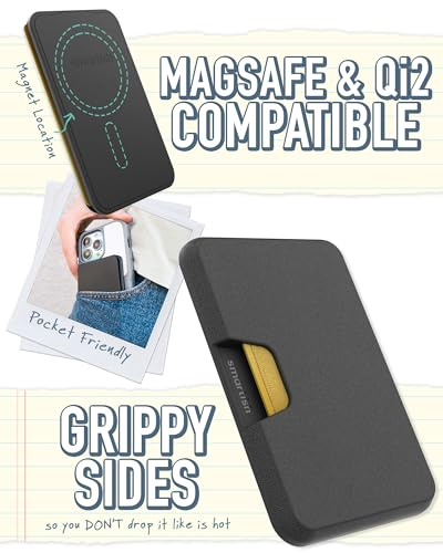 Smartish MagSafe Wallet, Side Hustle Hard Shell, Card Holder, Black - color: Black Tie Affair, size: [Hard Shell]