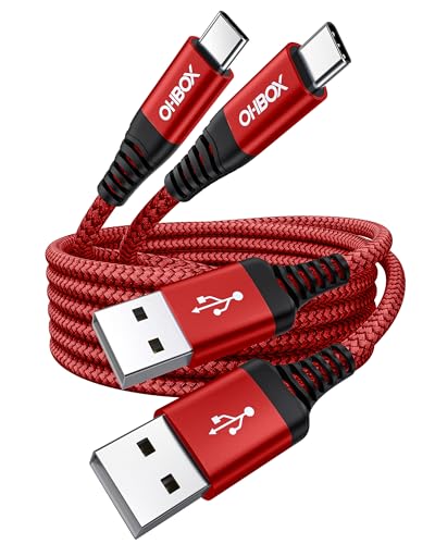 USB to USB C Cable Fast Charging [2 Pack 3FT], USB A to USB C Cable for Car - color: Red, size: 3FT, style: USB A to USB C