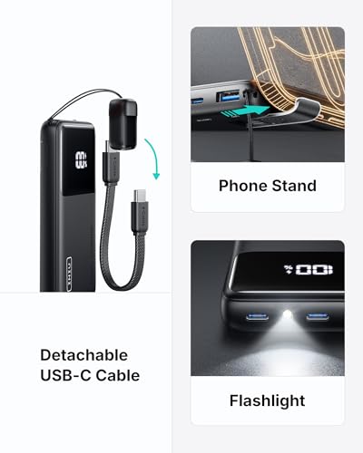 INIU Power Bank, Compact 10000mAh 45W PD Fast Charging Portable Charger - color: Blue