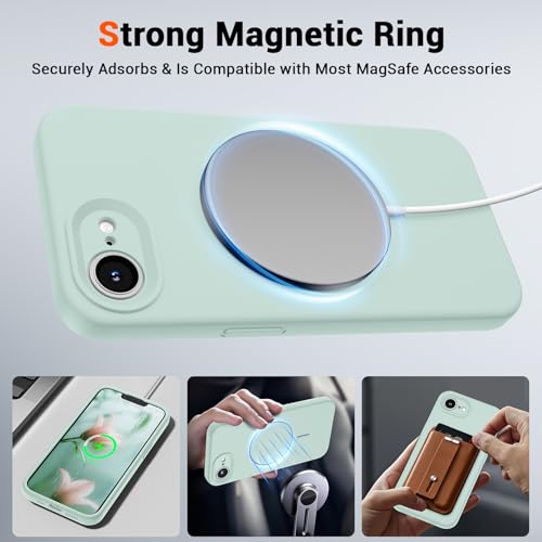 SUPFINE Silicone & Magnetic for iPhone 17e Case/iPhone 16e Case - color: Aquamarine, size: iPhone 17e/iPhone 16e