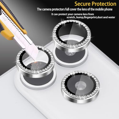 Camera Lens Protector for iPhone 17 Pro/17 Pro Max, Diamond Silver - color: Diamond Silver