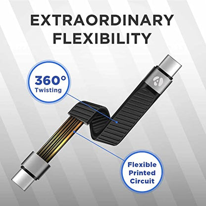 Short USB-C to USB-C Fast Charger Cable, 5 inch, 20 Gbps, 100W, Thunderbolt 3/4/5 & USB4 Compatible, for iPhone 15 & 16, iPad, MacBook, Samsung Galaxy, Tablets, Laptops - style: USB-C to C (20G, 100W)
