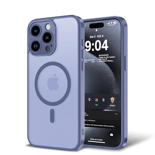 Magnetic Case for iPhone 13 Pro 6.1-Inch, [Compatible with Magsafe][Full Camera Protection] Ultra Slim Translucent Matte Shockproof Protection Phone Cover-Lavender Grey - color: Lavender Grey, size: iPhone 13 Pro