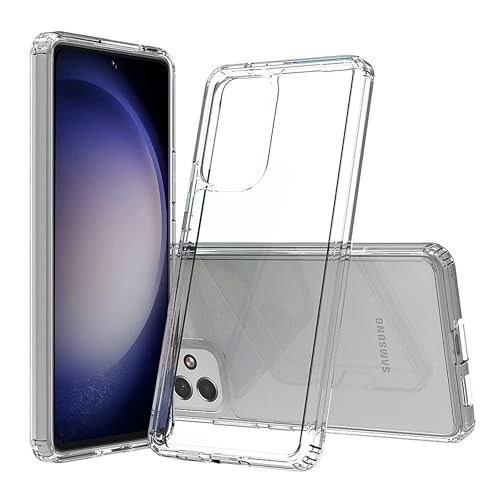 Crystal Clear case for Samsung Galaxy A33 5G [Non-Yellowing][10FT Military Grade Protection] Anti-Scratch Protective Transparent Cover with Acrylic Hard(Back) + Soft TPU Bumper(Sides) - Clear