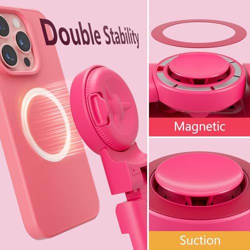 MiiKARE Magnetic Airplane Phone Holder Mount for Magsafe, Hot Pink - color: Hot Pink